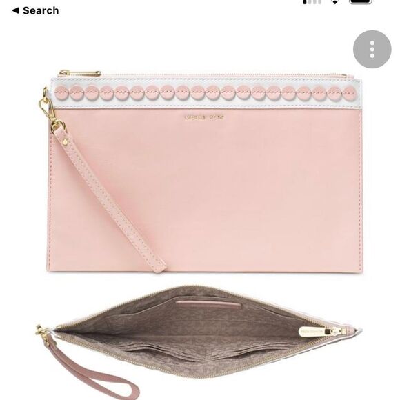 Michael Kors Analise Xl wristlet/wallet/clutch/ card case leather - Picture 1 of 8